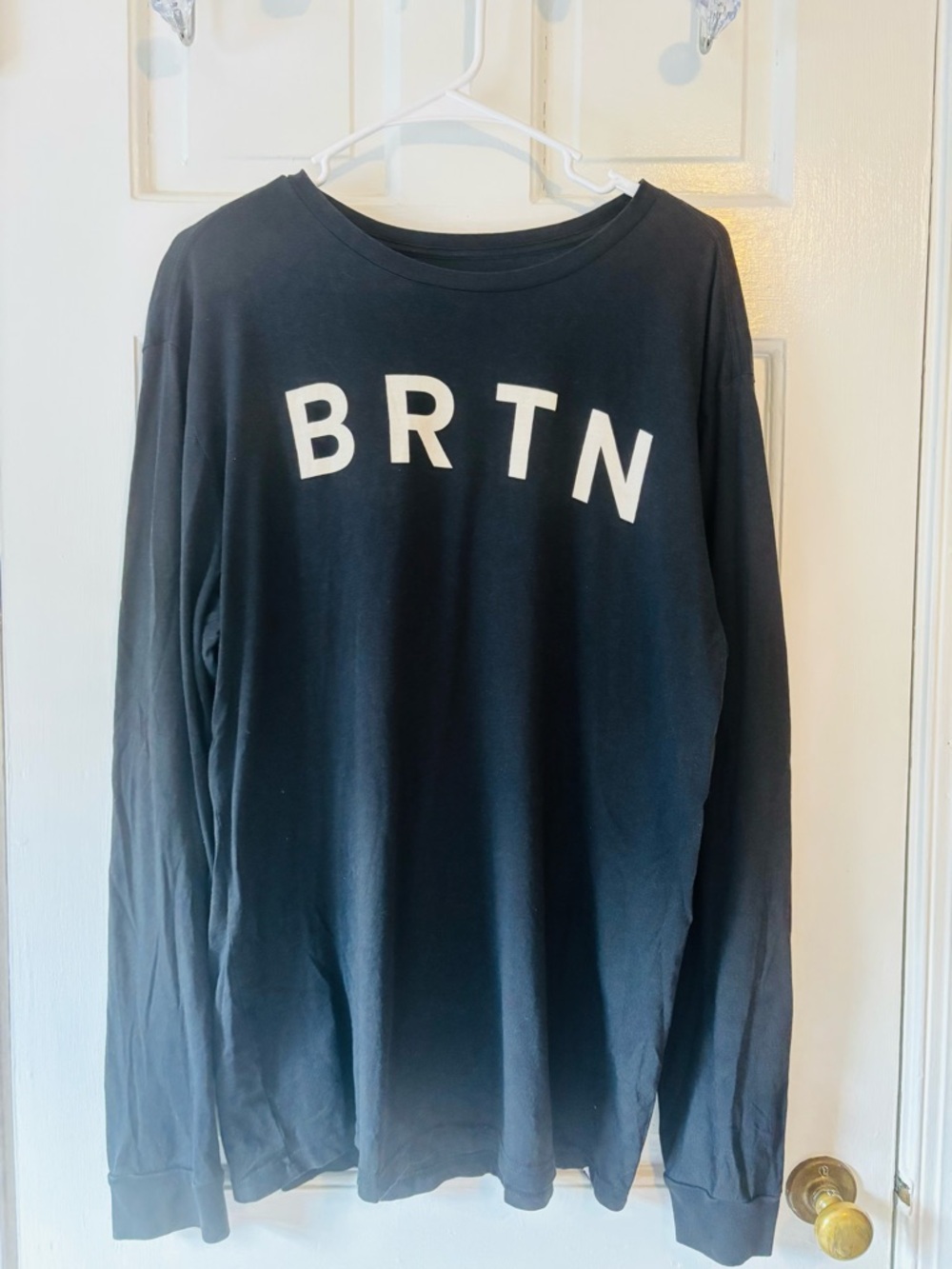 Burton BRTN Black Long Sleeve Tee with White Logo